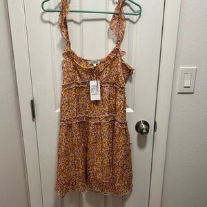 Floral Dress with Ruffle Details